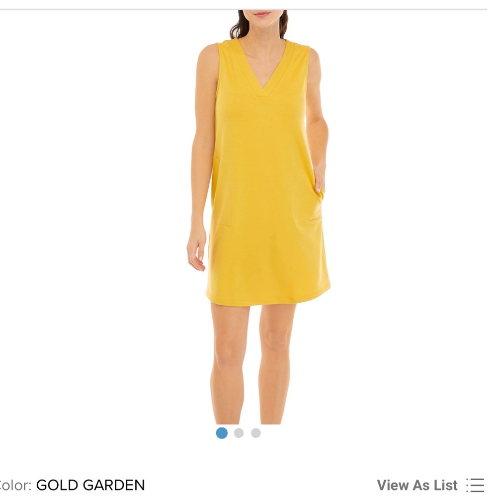Yellow-gold Sleeveless dress with Pockets!!